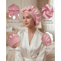 lulir Lot de 2 Bonnet Satin Cheveux Nuit, Bonnet en Satin | pour Femmes Cheveux Longs Bouclés, Doux Respirant, Large Bande Ajust
