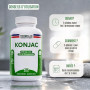 Konjac Pur : 3180 mg/j – 280 Gélules – 45Jours - Gestion des Portions | Haut Dosage testée : 95% de glucomannane – Objectif Silh