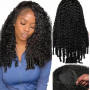 Perruque Cheveux Humains Birmane Curly Human Hair Half Wig Demi-tête 18Inch | Burmese Bouclée Bresilienne Sans Colle 3 IN 1 Draw