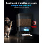 oneisall 5L Distributeur Croquettes Chat Automatique WiFi, 2 Bols INOX | 5G/2.4G WiFi Distributeur Automatique de Nourriture pou