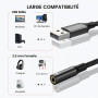 MOSWAG Adaptateur USB vers Jack 3,5mm Carte Son Externe AUX Stéréo 1 Pack | pour Casque Audio Micro TRRS Enceinte Haut Parleur C