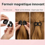 Pince Cheveux Magnétique – Lot 4 Couleurs Anti-Dérapant | 4 pinces cheveux magnétiques 2 en 1 flaches anti-dérapantes, sans trac