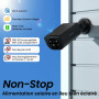 AOQEE 2K 3MP Camera Exterieure sans Fil Solaire 2.4GHz WiFi Étanche IP65 S1 | Camera Surveillance WiFi Exterieure Panneau Solair