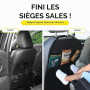 Protege Siege Voiture, 2 Pièces, mit 2 Netztaschen, 60 cm×45 cm | Protection Siege Voiture Enfant, Tissu Oxford, Facile à Nettoy