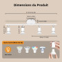 Ketom Plafonnier LED 4 Spots Blanc, Éclairage de Plafond GU10 Moderne | Barre de Spots, Lumiere Plafond Orientable Intérieur pou