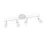 Ketom Plafonnier LED 4 Spots Blanc, Éclairage de Plafond GU10 Moderne | Barre de Spots, Lumiere Plafond Orientable Intérieur pou