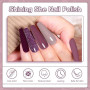Shining She Vernis Semi Permanent, 6 Couleurs Rose Nude Taupe Bourgogne Rouge Violet Pailleté Gel UV Semi Permanent Soak Off UV/