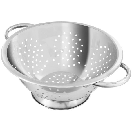 Fackelmann Passoire en Inox avec Anses pour Pâtes et Légumes 24 cm | Égouttage rapide, 24 x 11 cm, Inox, Deux anses faciles à sa