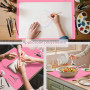 Luxeu Tapis Silicone Rose, 70 * 50cm Tapis de Table pour Résine Coulée, Nail Art Tapis de Table, Lavable et Reutilisable, pour T