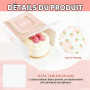 momgyaamz Boite Gateau avec Fenêtre, Boite a Gateau Carton Mini, Boite TransportGateau 13.5 * 13.5 * 10.2 cm, 10 Pièces, BoiteLa