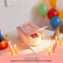 momgyaamz Boite Gateau avec Fenêtre, Boite a Gateau Carton Mini, Boite TransportGateau 13.5 * 13.5 * 10.2 cm, 10 Pièces, BoiteLa