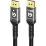 Ubluker 10K 8K 4K Câble DisplayPort 2.1 54Gbps 2M, Certifié Câble DP vers DP 4K 240Hz 165Hz 144Hz 120Hz 10K 8K 60Hz Nylon Tressé