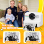 HiMont Appareil Photo Instantané Enfants, 1080P Appareil Photo Numérique Enfant & Caméra Vidéo avec Carte de 32GB & 3 Rouleaux d
