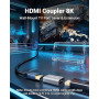 VCELINK Coupleur HDMI 2.1 8K 60Hz Femelle Femelle plaqué Or Arc HDR, 3D UHD | Rallonge HDMI Femelle Femelle Supporte 8K @60Hz 4K