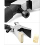QWORK Lot de 40 ébauches de lanière en argent avec porte-clés et 1 pince à sertir, pour sangle de 25 mm de large