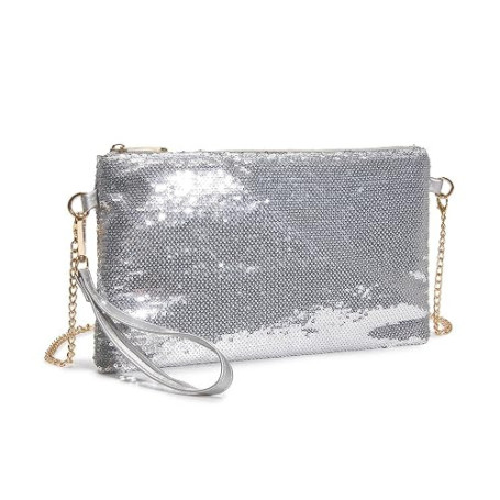 Miss Lulu Mini Sequin Pochette - Stylish Sparkle Small Crossbody Bag for Women | Perfect for Weddings, Dates & Various Occasions
