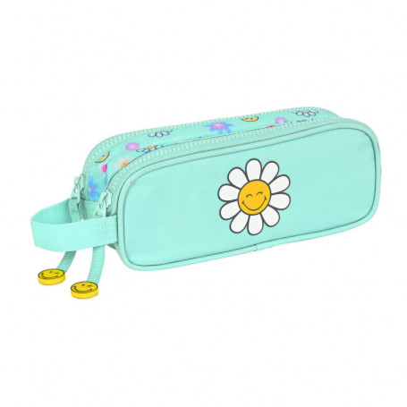 Trousse Fourre-Tout Double Smiley Summer fun Turquoise (21 x 8 x 6 cm) 21,99 €