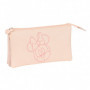 Trousse Fourre-Tout Triple Minnie Mouse Baby Rose (22 x 12 x 3 cm) 23,99 €