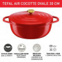 TEFAL E2548904 Air cocotte légere ovale 30x23 cm. fonte d'aluminium rouge. tous 109,99 €