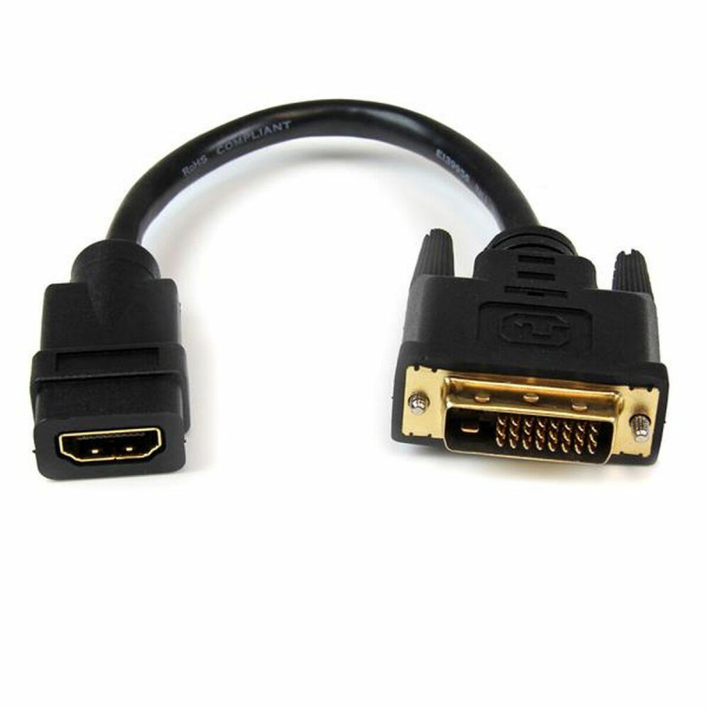 Startech.com Câble adaptateur vidéo de 20 cm HDMI vers DVI-D - HDMI femelle vers DVI mâle