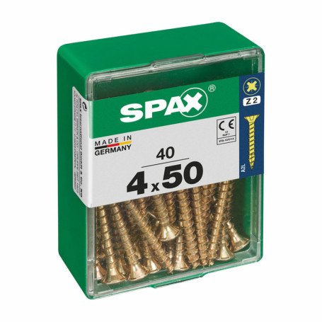 Boîte à vis SPAX Vis à bois Tête plate (4 x 50 mm) (4,0 x 50 mm) 16,99 €