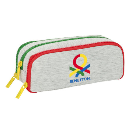 Trousse Fourre-Tout Triple Benetton Pop Gris (21 x 8 x 8 cm) 31,99 €